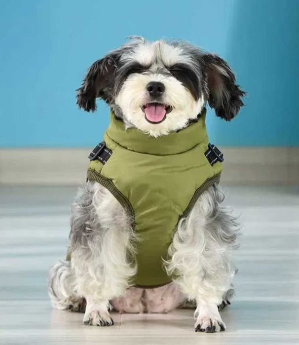 Kamizelka dla psa na zime, ciepła z odblaskami i szelkami, nowa XL