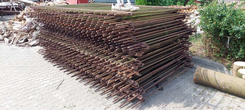 Stalowe przęsła fi 18mm wysokość 200 cm czuby ręcznie kute wypasione !