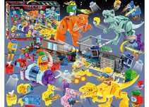 Огромный Лего Амонг Ас против Динозавров, 692 детали. Lego AMONG US