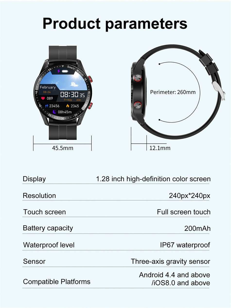 Smartwatch HW20A, BT Calling, IP67 srebrny - Nowy