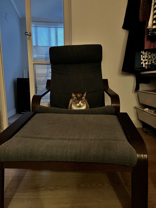 Cadeirao e poussa pes IKEA