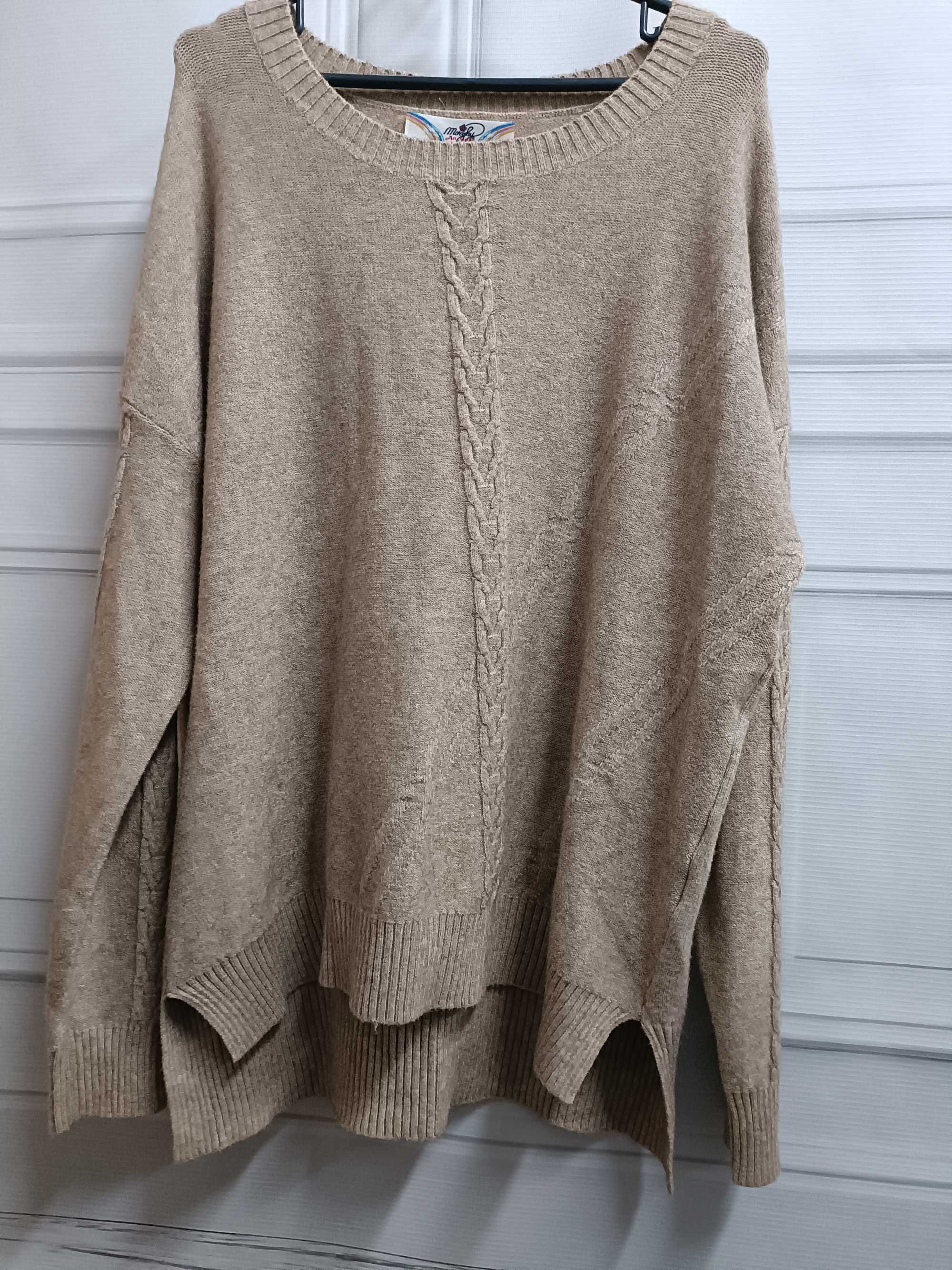 Sweter ze splotem rozmiar L/XL