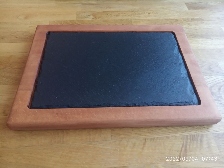 DESKA Z KAMIENIEM DO SERWOWANIA Steków, Serów, Wędlin (36x26cm.)