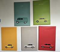 Obrazy z samochodami z PRL, syrena, Fiat 126p,  nowe, na płótnie.