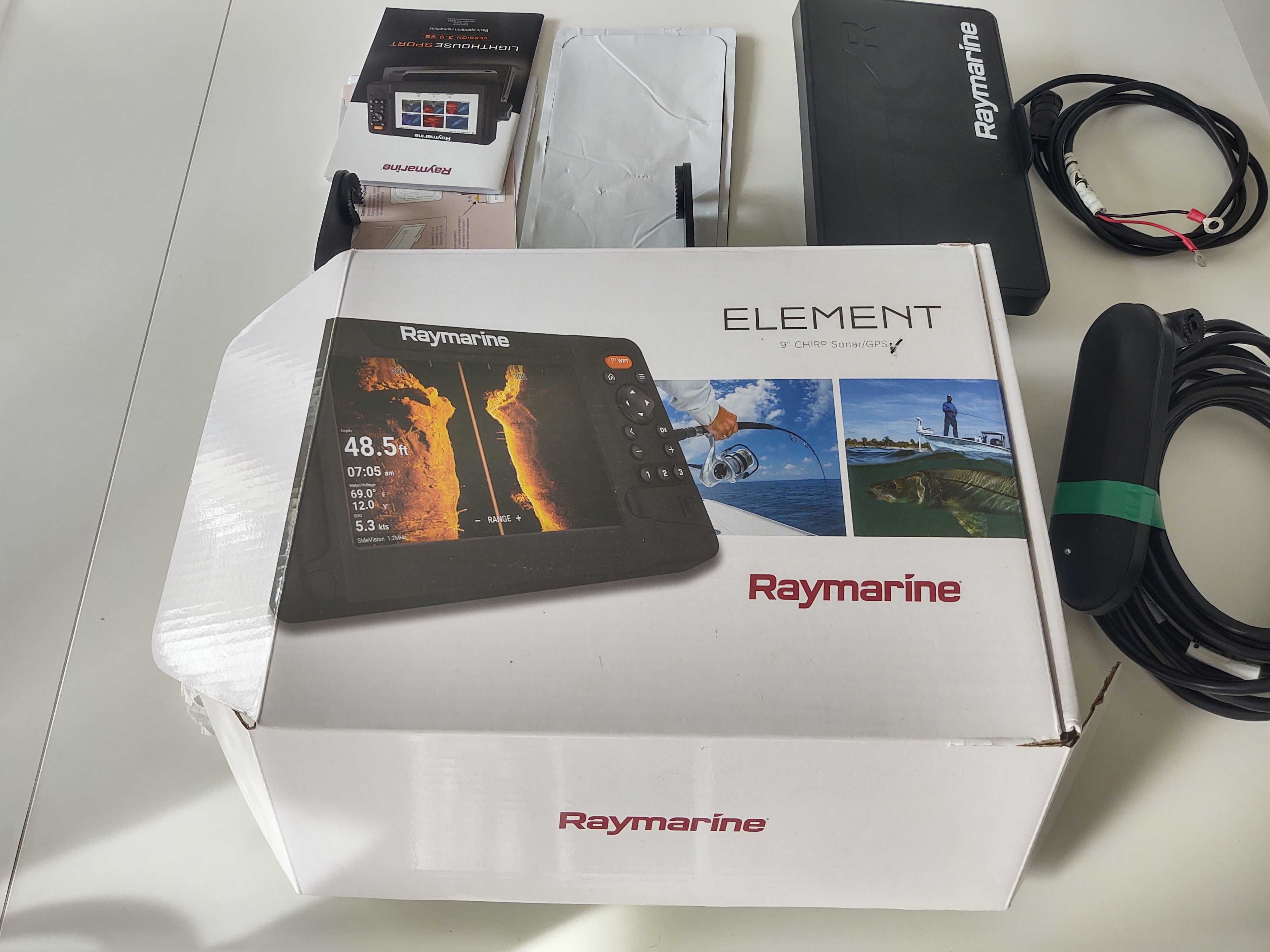 Echosonda Raymarine ELEMENT HV 9", GPS, WiFi, przetwornik HV 100,