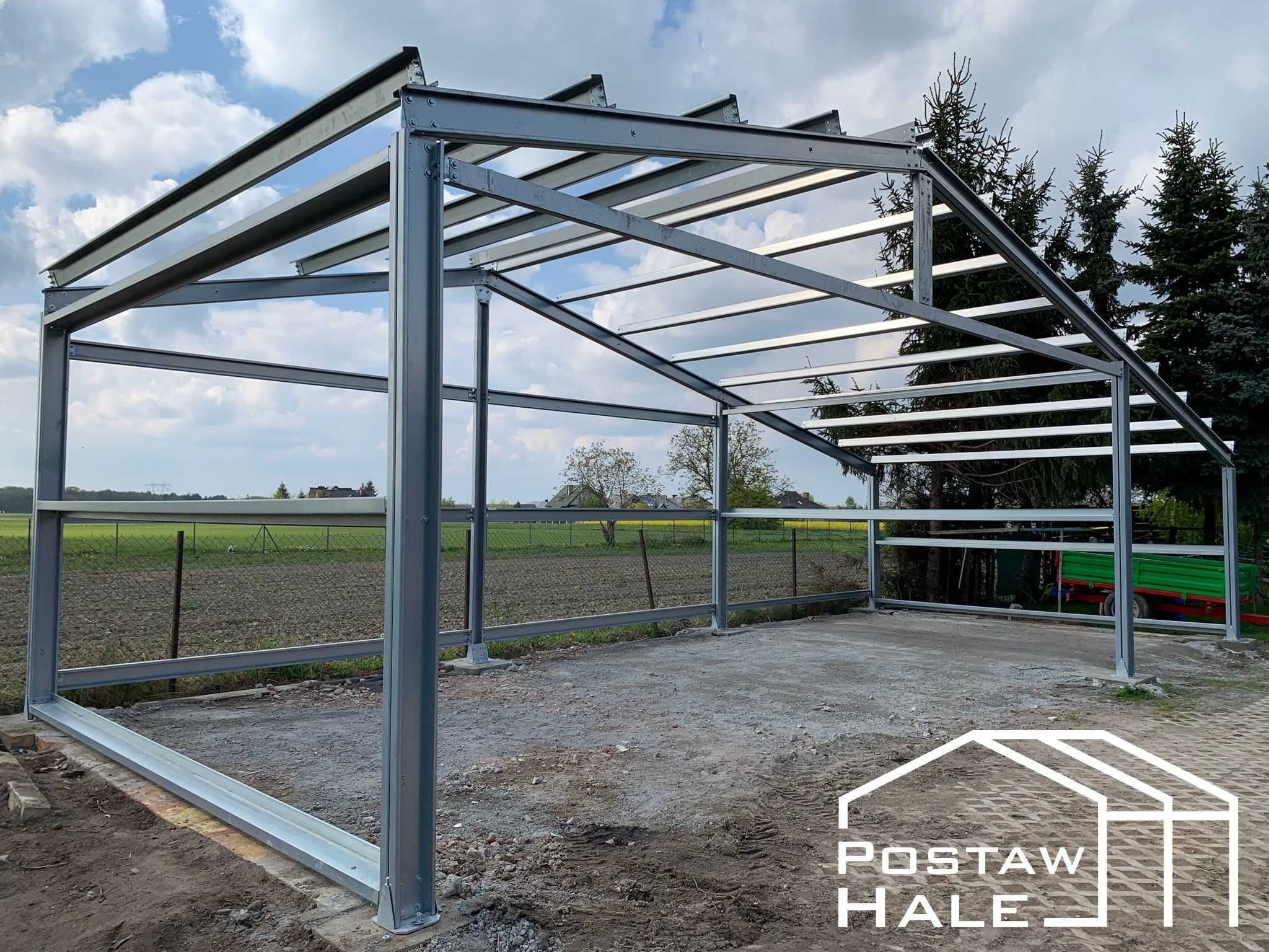 Hala stalowa OCYNKOWANA blaszana 25x10x4 wiata garaż NOWA postawhale