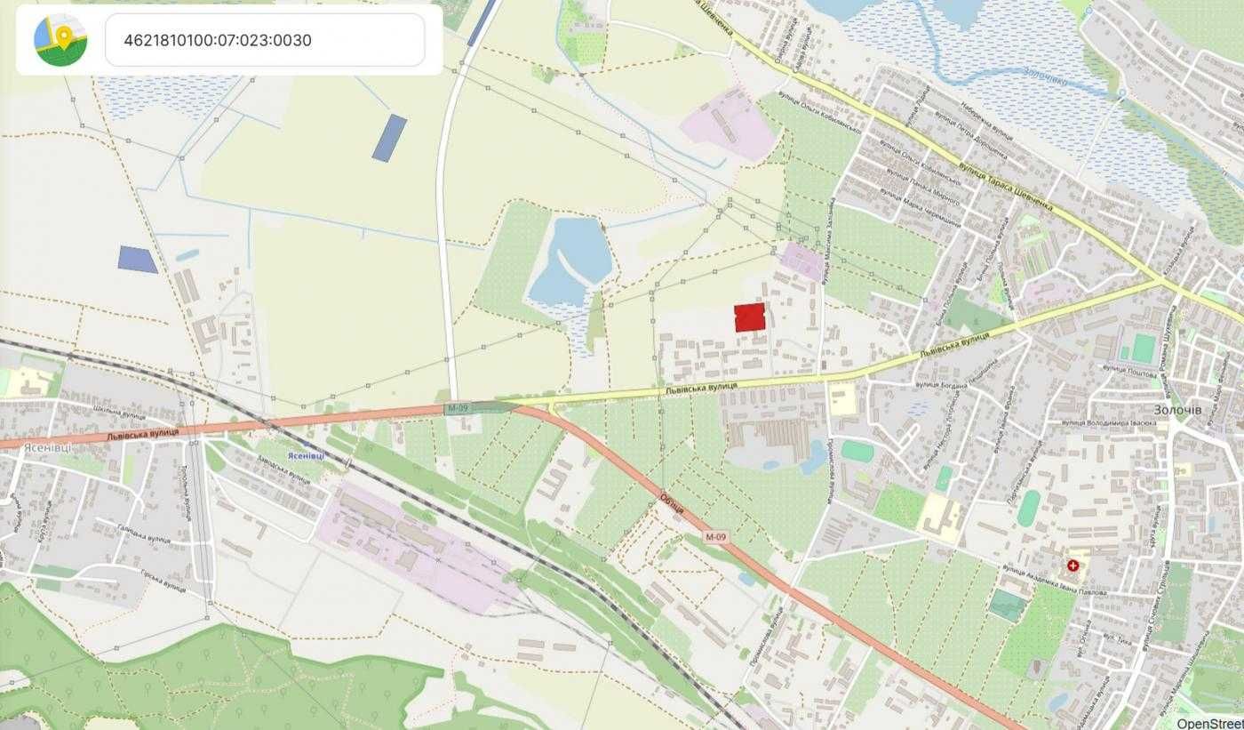 Продаж Земельної комерційного призначення, Землі промисловості,Золочів