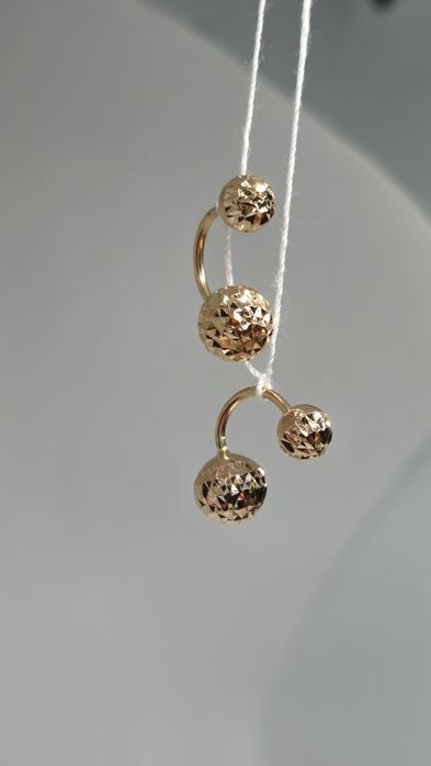 Сережки з червоного золота. Алмазна грань. Нові. Favoritum.