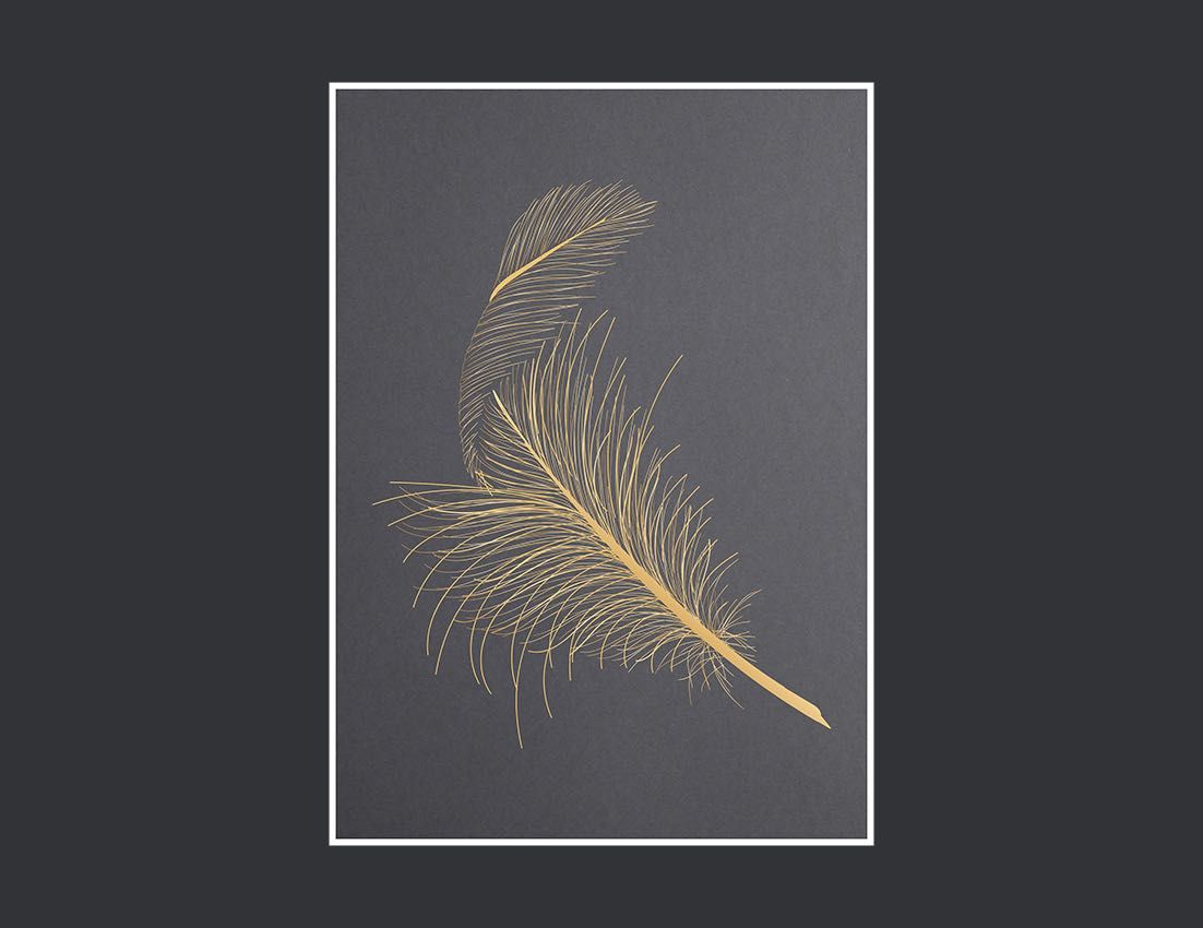 Plakat złote pióro 2 do salonu/ sypialni 30/40cm