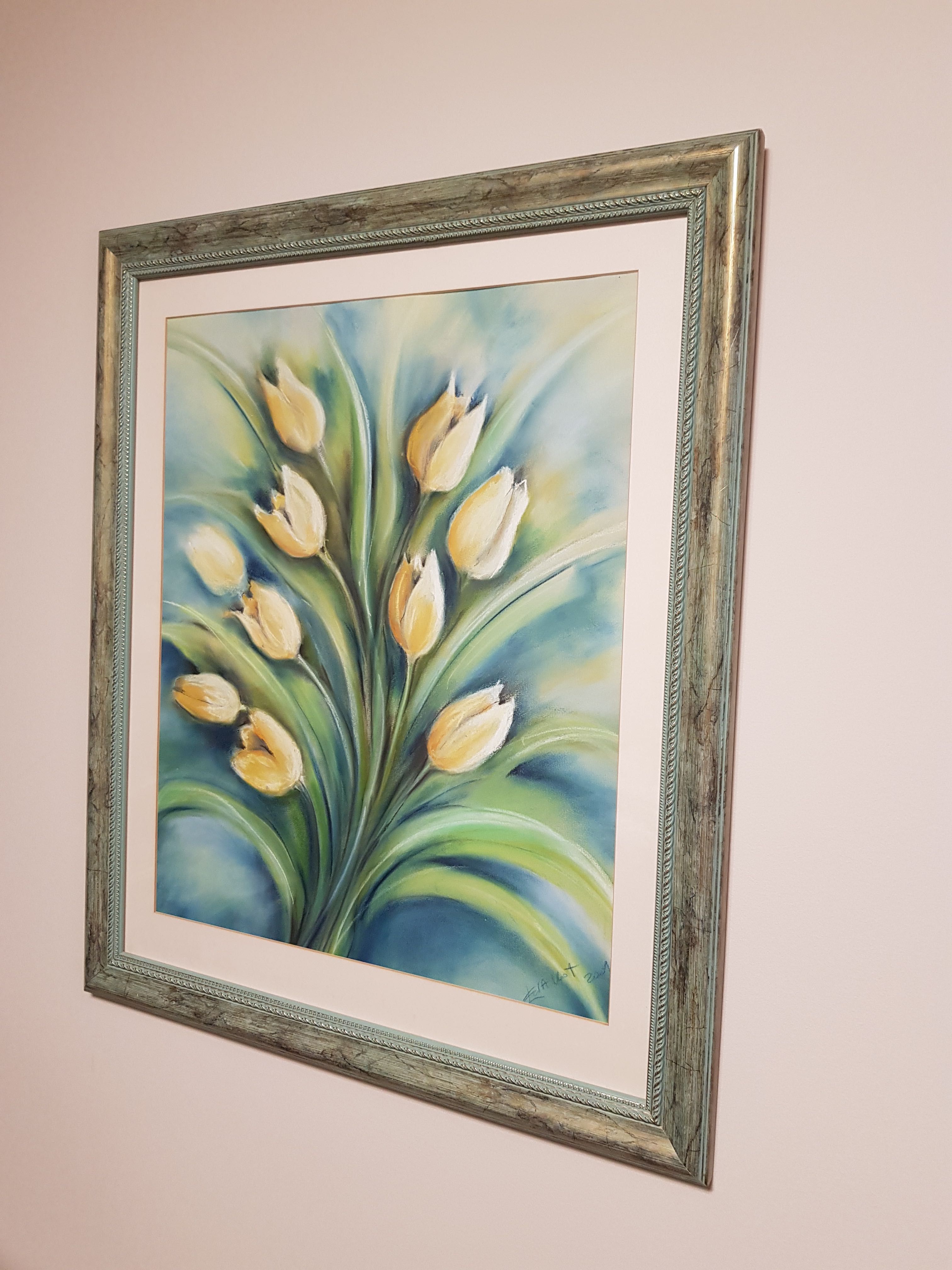 sprzedam obraz bukiet tulipanów