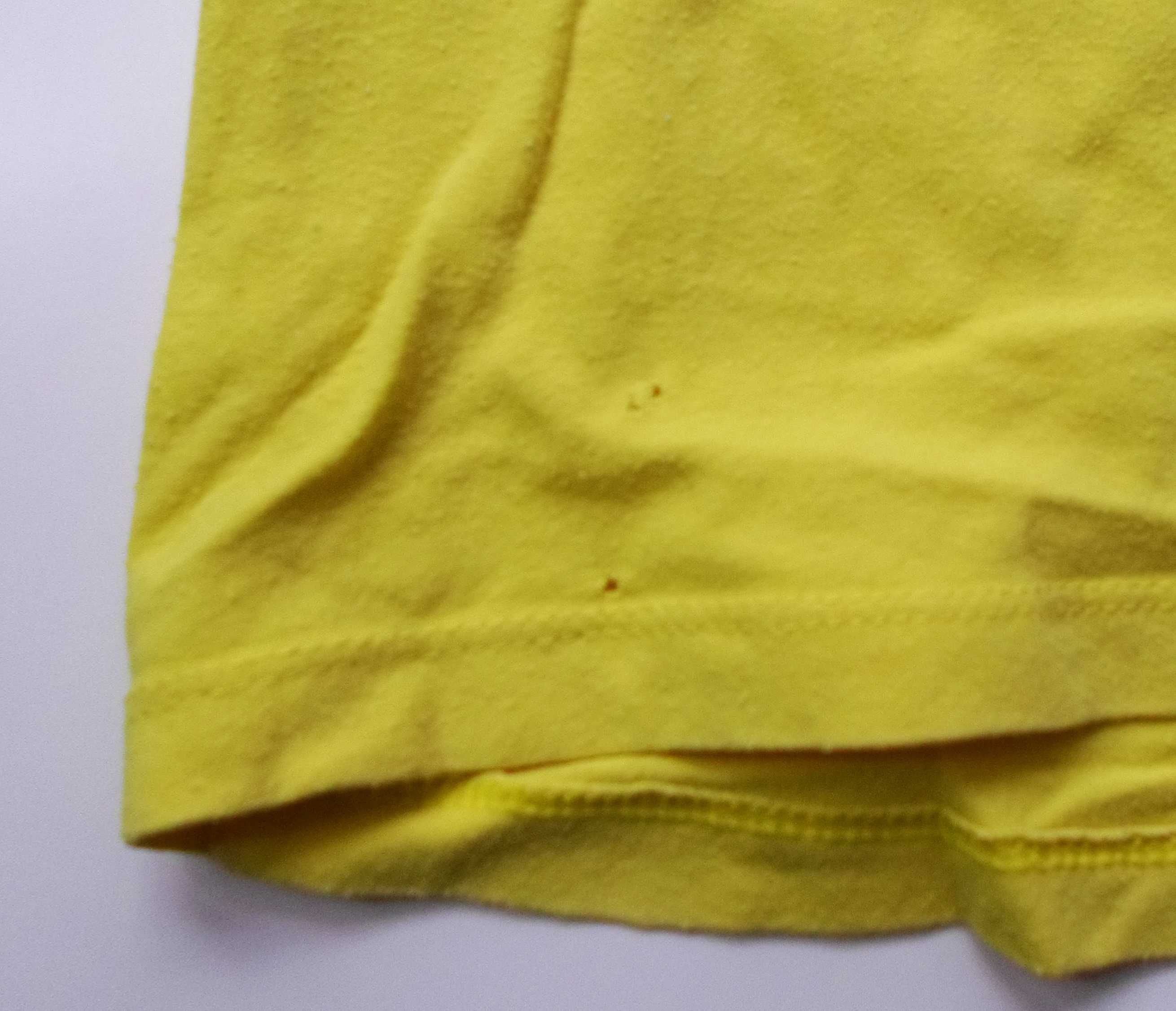 T-shirt żółty y2k trochę rozciągliwy XL