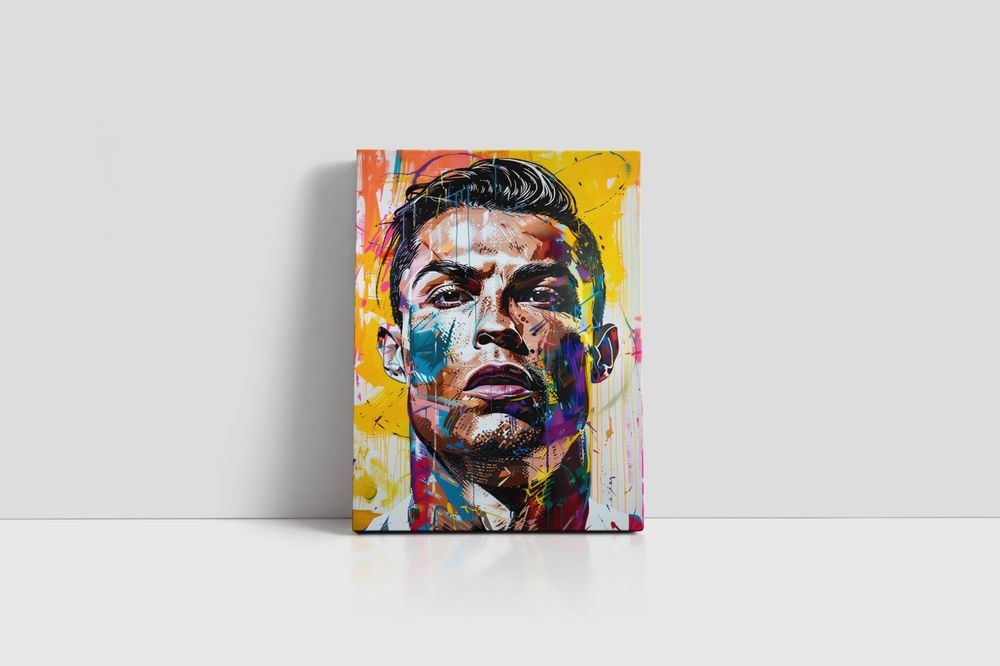 Obraz na płótnie Cristiano Ronaldo CR7 60x80cm do nowoczesnych wnętrz