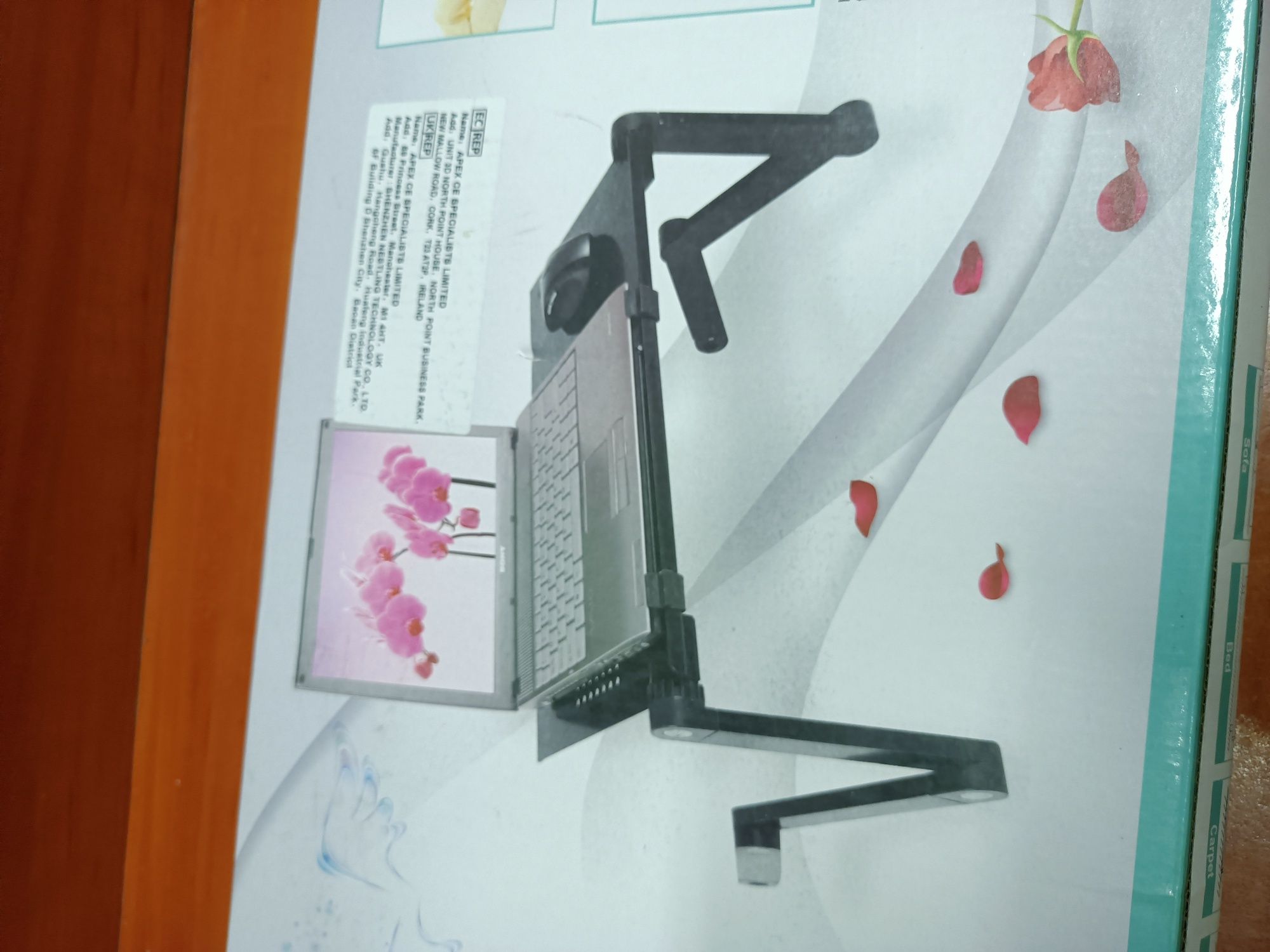 Stolik do laptopa gamingowy z podstawką na mysz aluminiowy