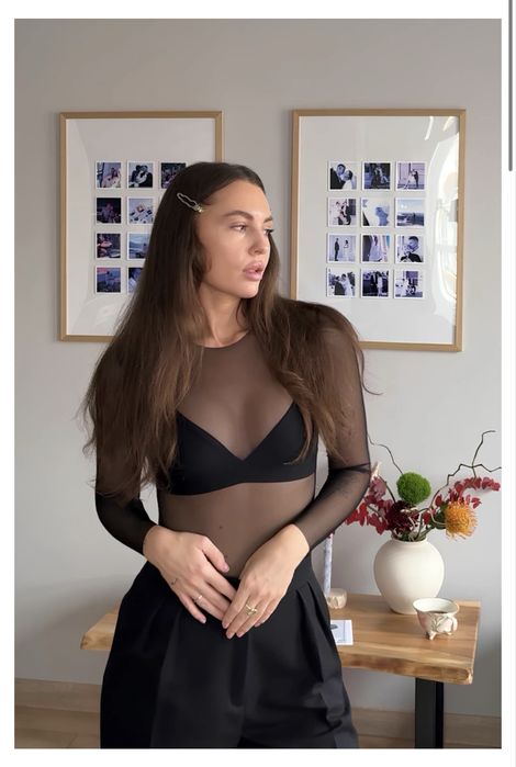 Чорний боді сітка, прозорий боді бренду fabric17