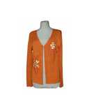 Sweter z haftem i cekinami cienki lekki  rozmiar L/XL | 375G