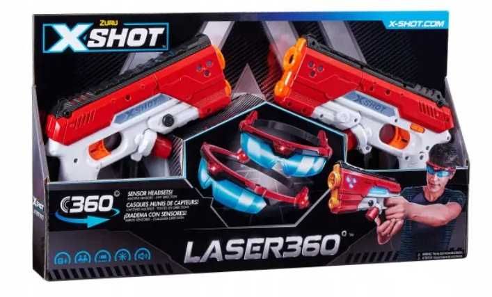 ZURU X-SHOT LASER 360° zestaw blasterów.