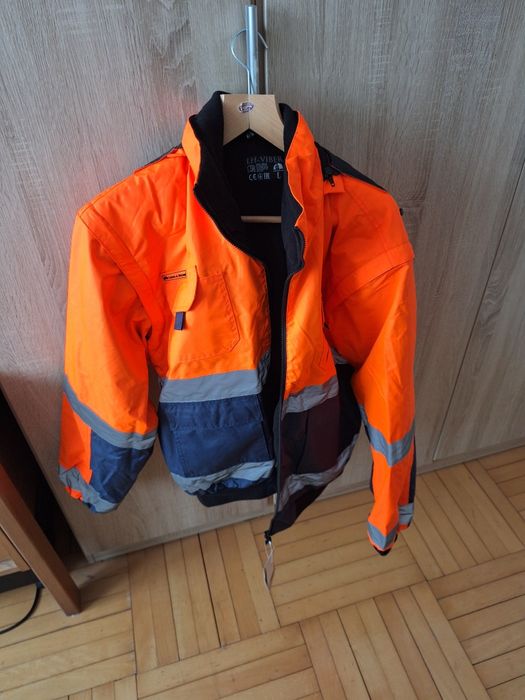 Kurtka ostrzegawcza, ocieplana polarem ( rozm. L)