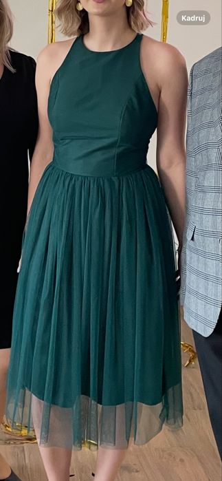 Sukienka butelkowa zielen tiul na wesele m