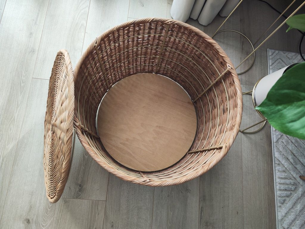 IKEA Tolkning rattanowy puf ze schowkiem pokój dziecięcy