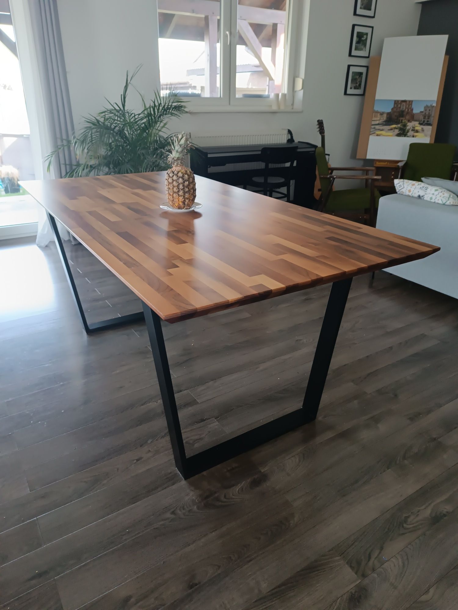 Stół ciężki lite drewno loft biuro salon