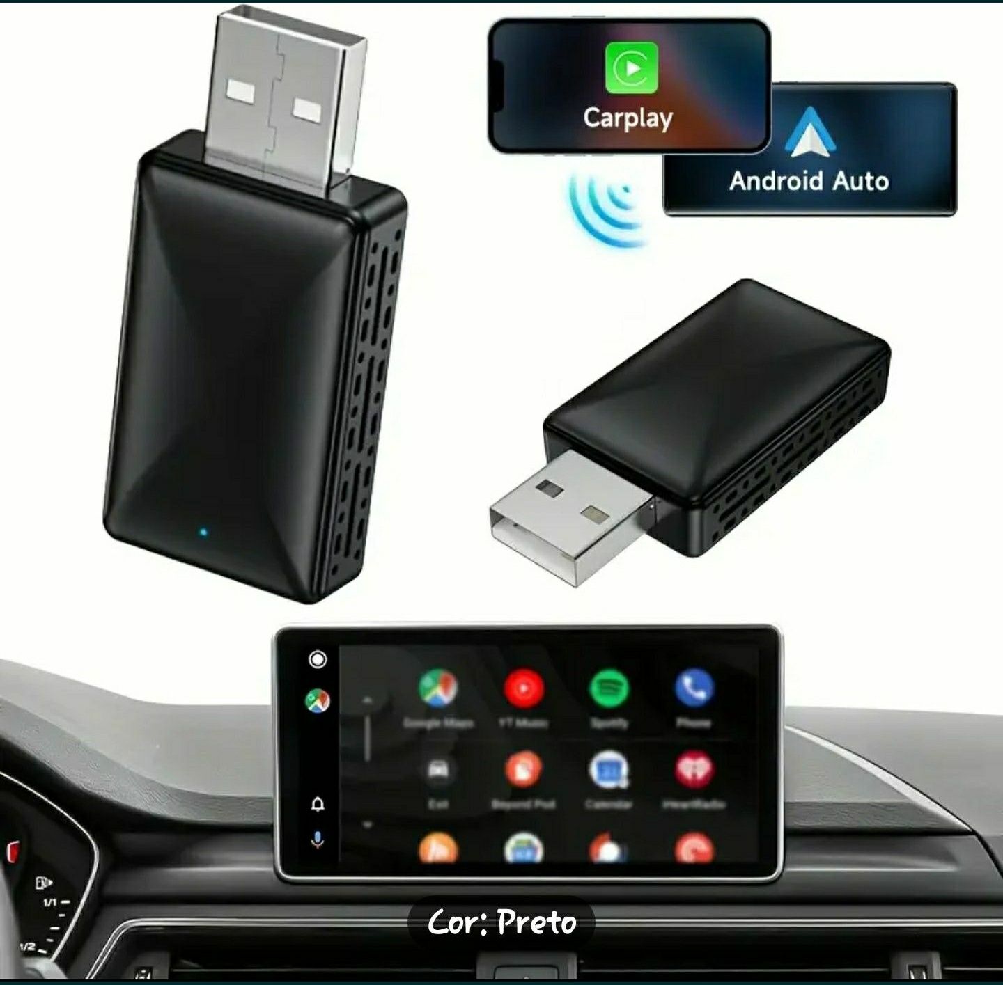 Adaptador CarPlay & Android