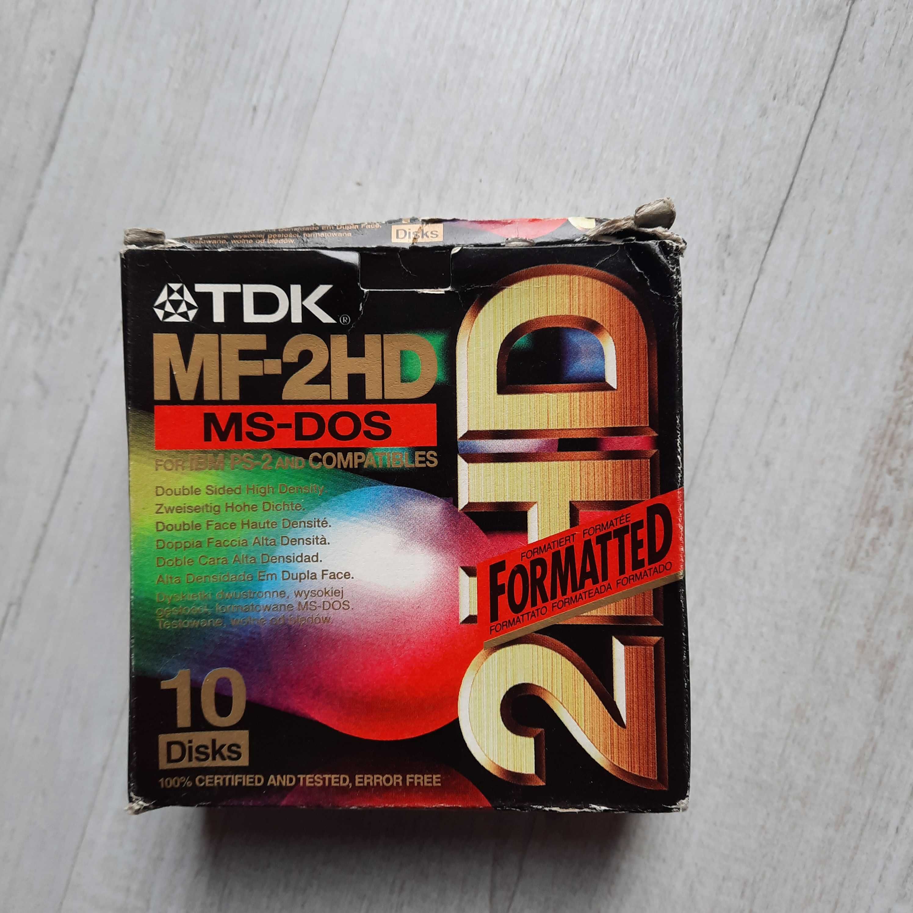 Dyskietki TDK MF-2HD MS-DOS formated 18 szt. nowe