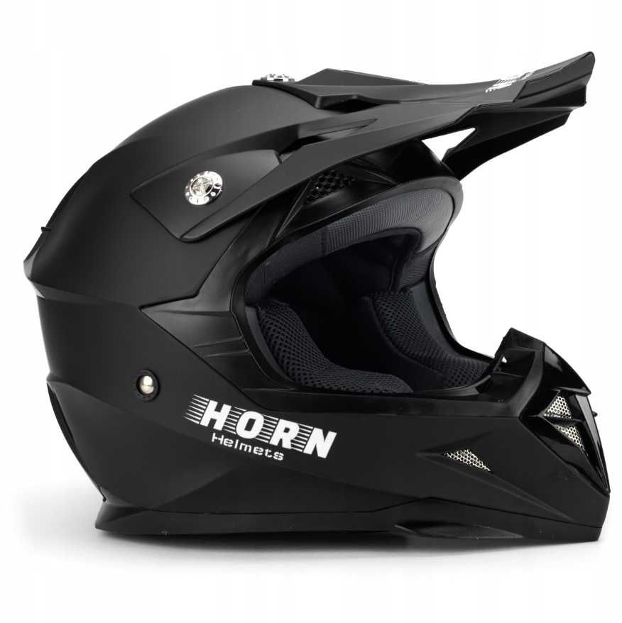 Kask Motocyklowy Cross Horn 915 gratis gogle XS-XL