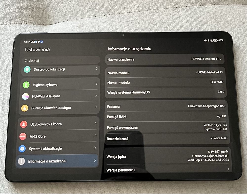 Huawei matepad 11 6/128 (2021) Snapdragon 865 2k ekran 120 hz