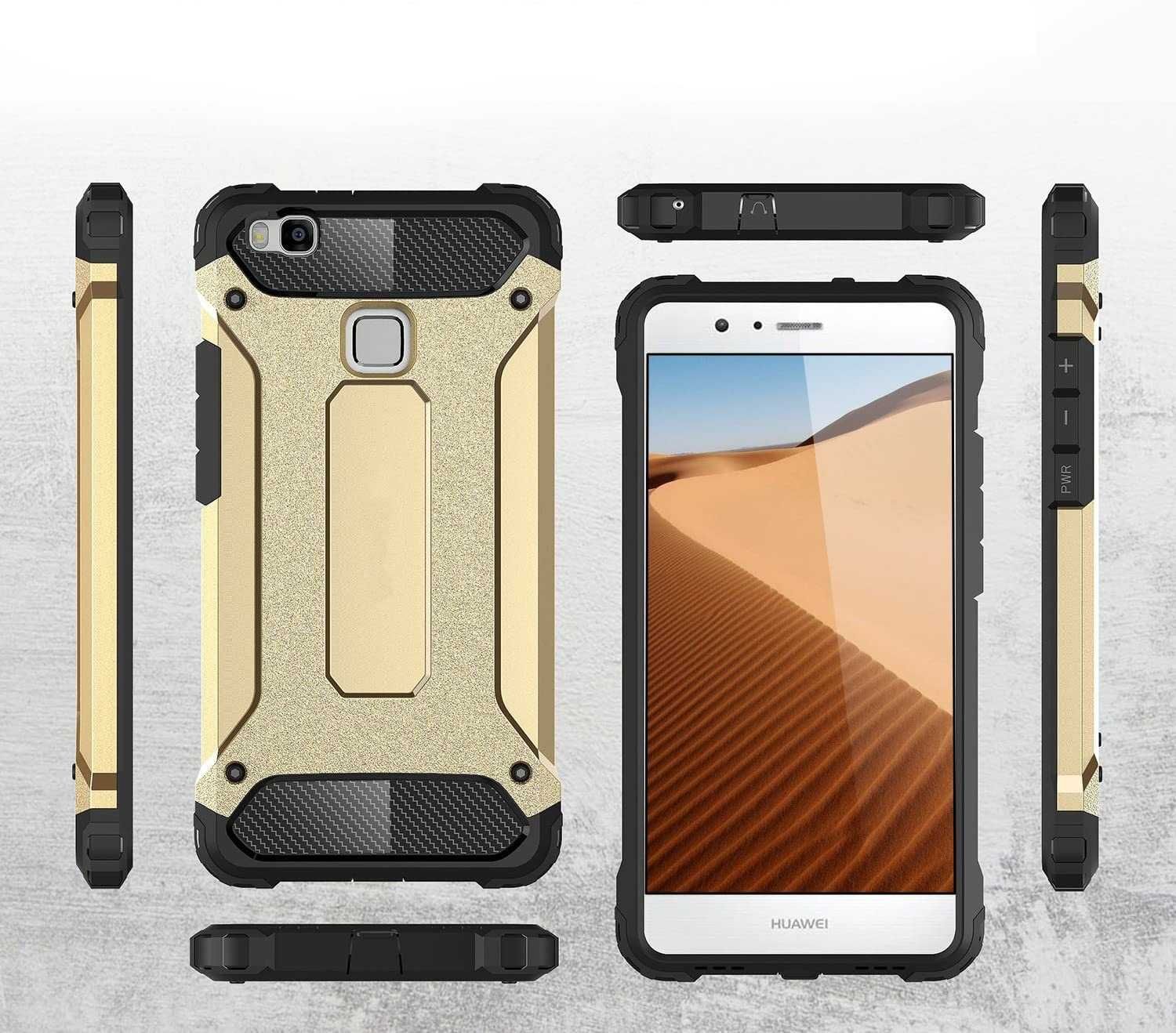 Case Etui Pancerne Armor do Huawei P9 Lite + Szkło Hartowane