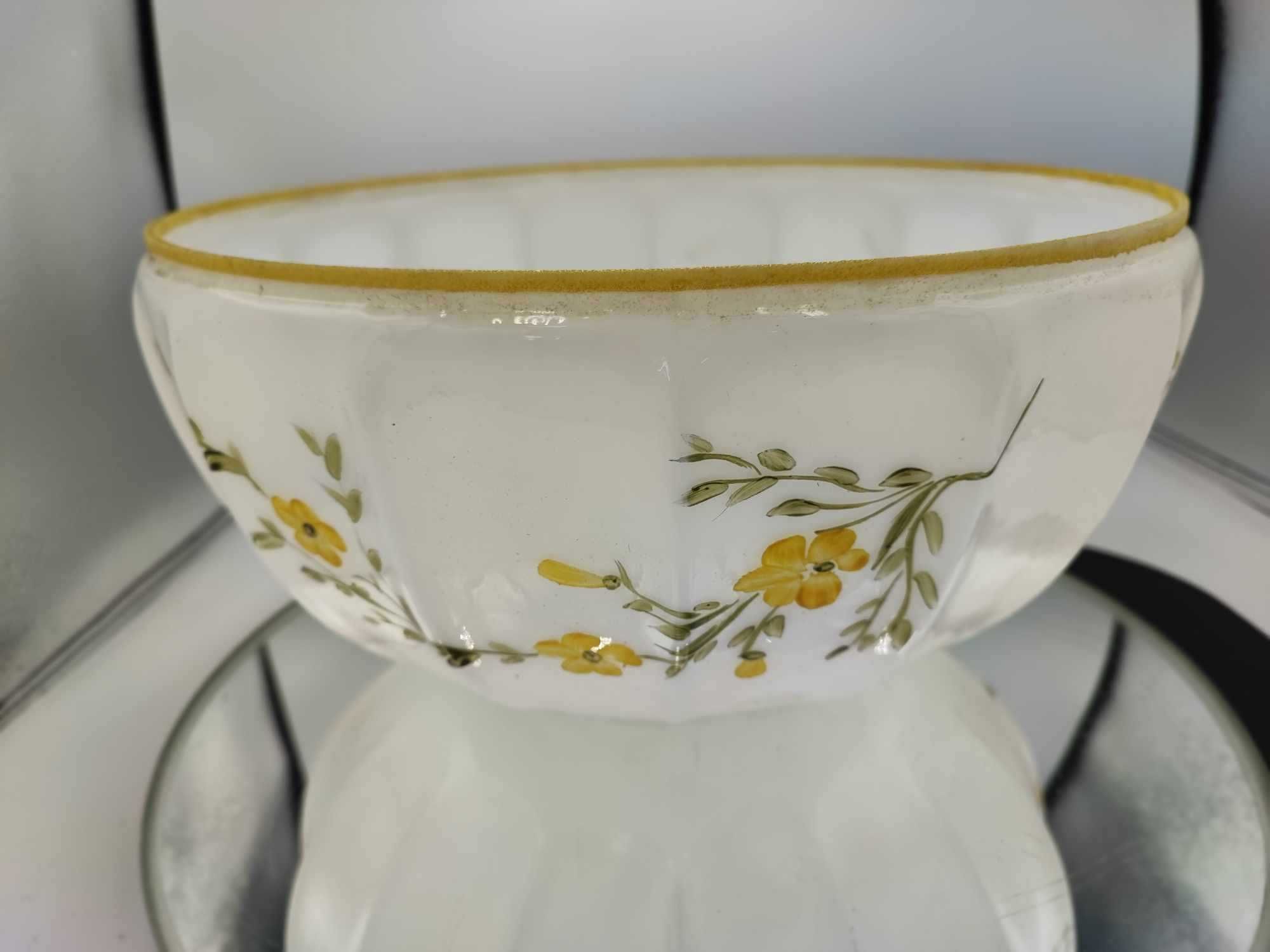Art deco klosz malowany w kwiaty do lampy,śr.montażowa 13 cm.