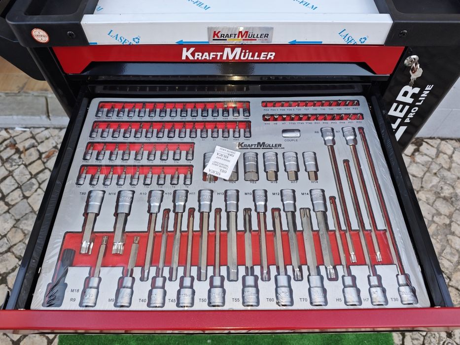 Carrinho de ferramentas Kraft Muller 7 gavetas 7 cheias