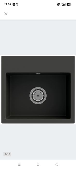 Zlewozmywak granitowy Milo jednokomorowy Plus bateria