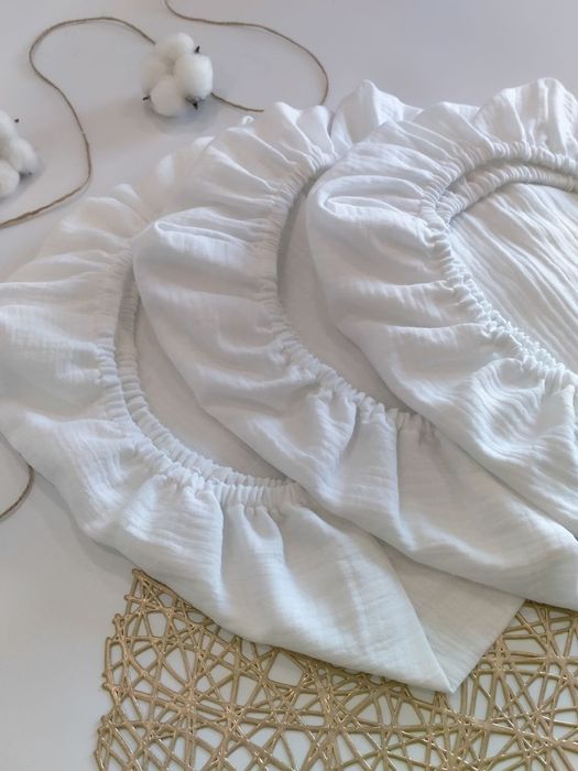 Муслінові простирадла, простинки у візочок, колиску, різні кольори