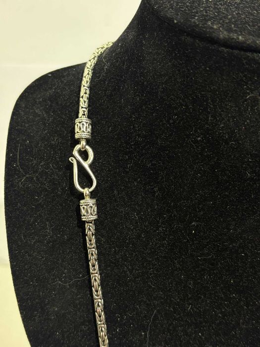 SREBRO - Łańcuszek splot królewski 925/32,23g Dł: 60cm