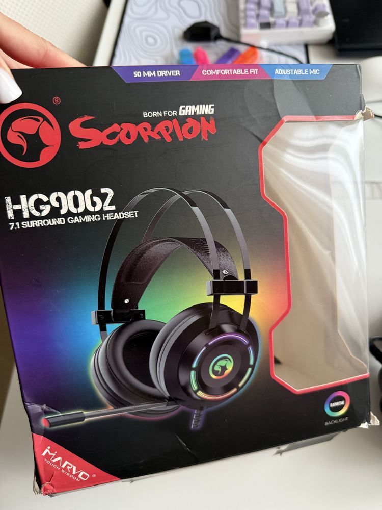 Навушники Marvo HG9062 Multi-LED 7.1 Black
