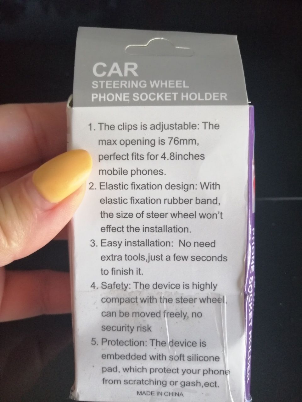 Suporte universal para telemóvel para volante