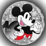 FRANÇA - Moeda 10 euros Mickey comemorativa centenário