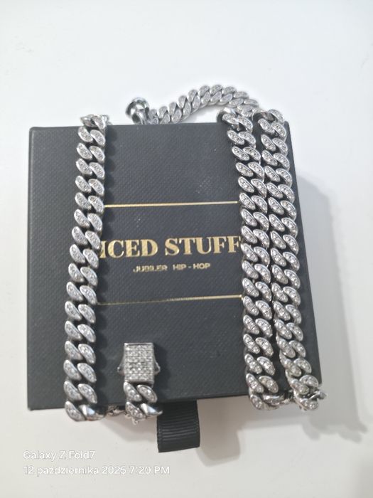Łańcuch Diamond Cuban Link 6mm Moissanit VVS 55 cm