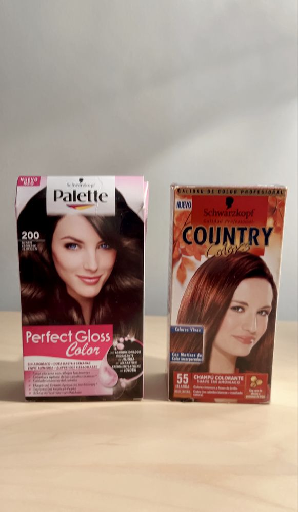 Dois colorantes/tinta oara cabelo