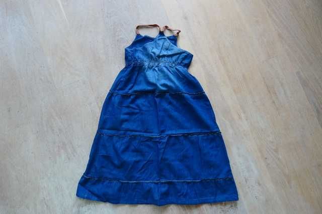 Sukienka letnia na ramiączkach jeansowa; 116cm; 5-6l; NAME IT