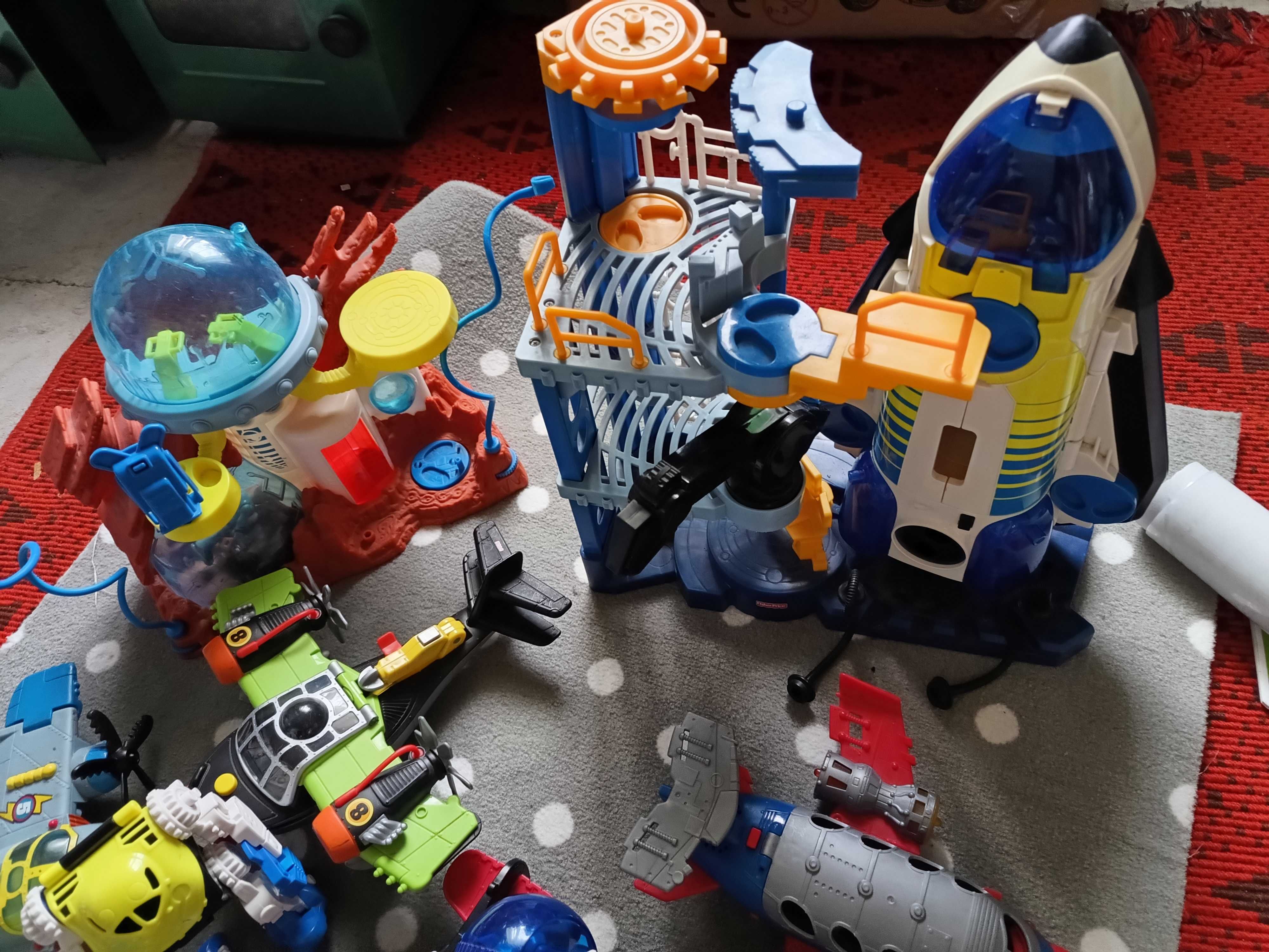 Mega zestaw Imaginext samoloty stacja kosmiczna prom Fisher Price