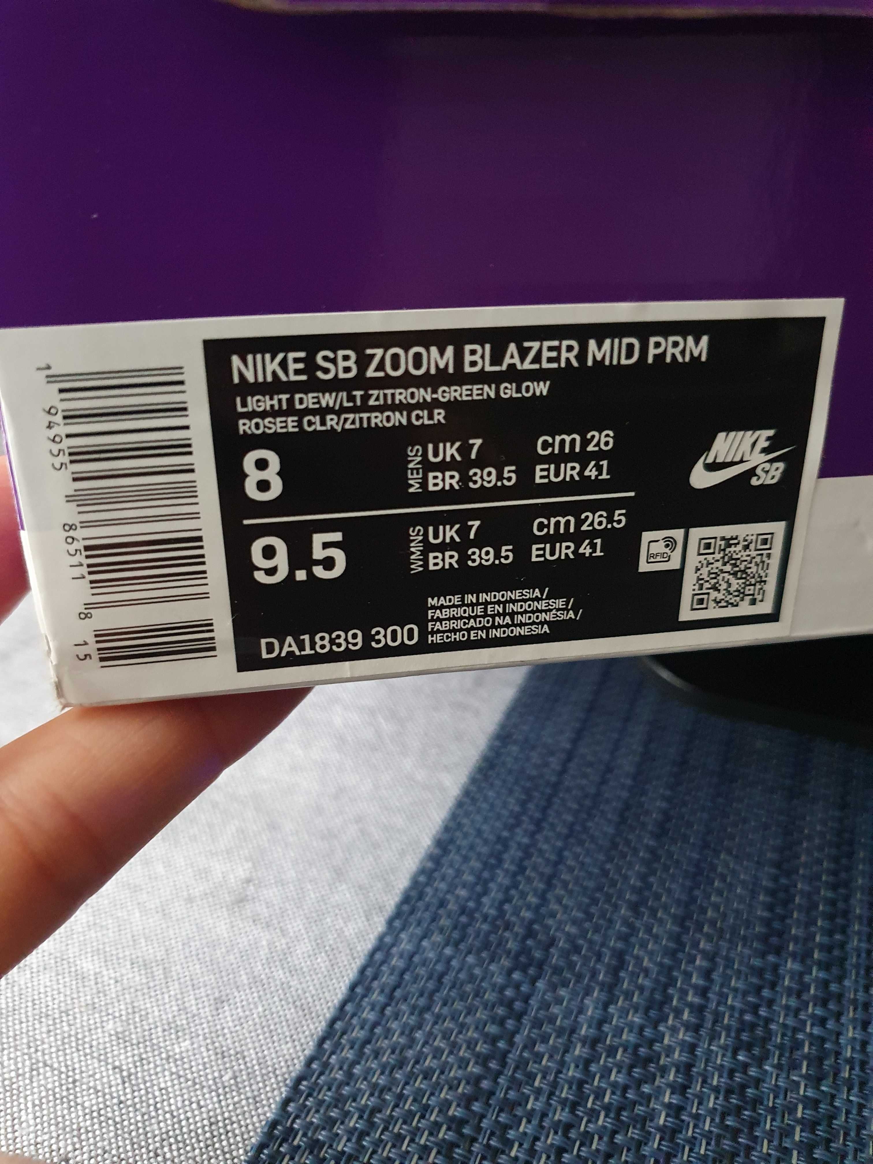 Buty sportowe Nike SB ZOOM BLAZER MID PRM r. 41