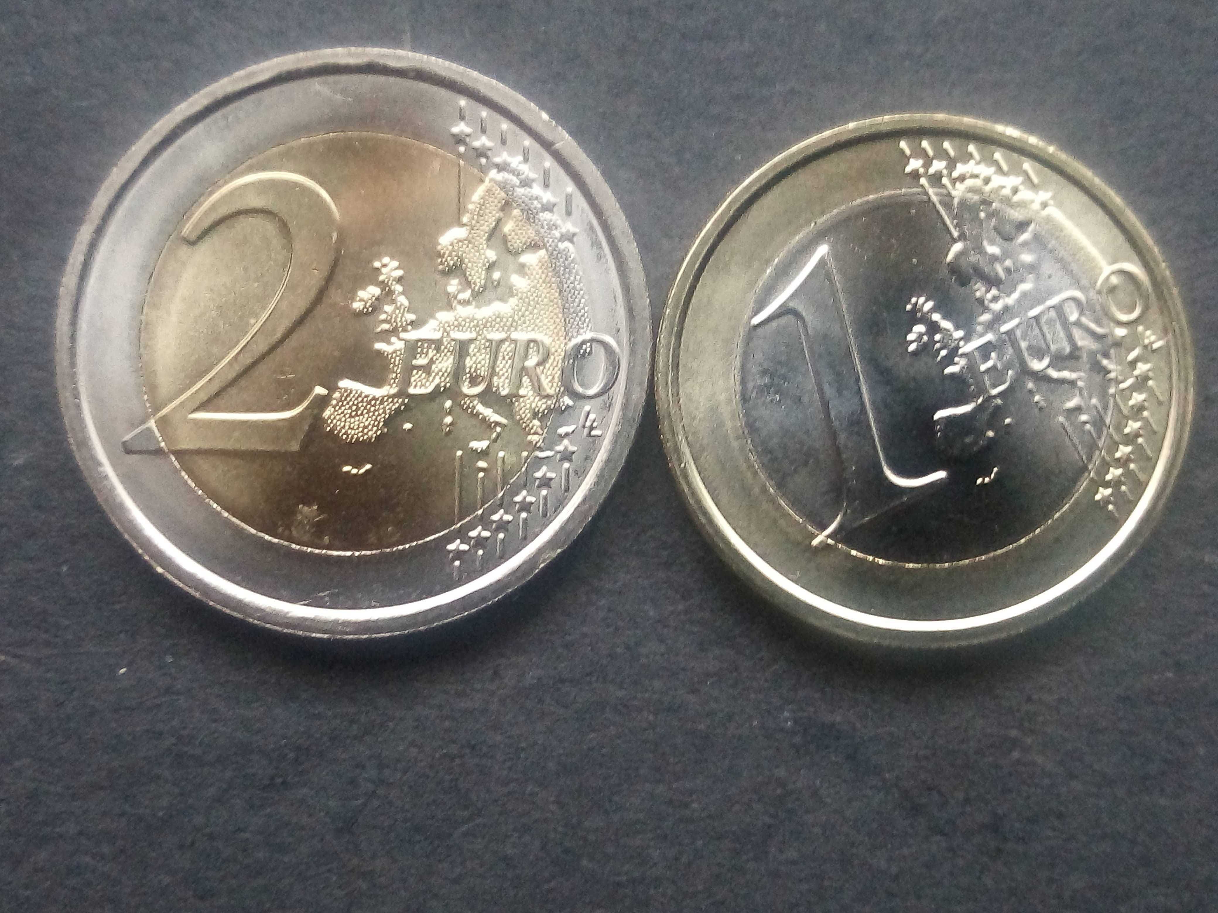 2 MOEDAS  1 de 2€+ 1 de1€ 2022 SAN MARINO, NOVAS DE ROLO