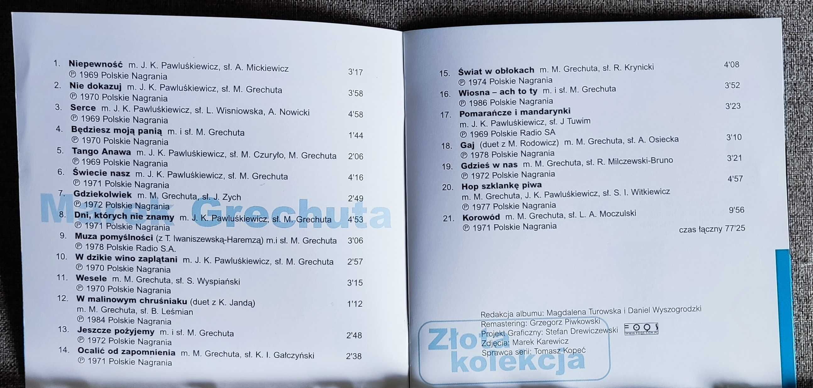 Marek Grechuta - Dni, których nie znamy - Złota Kolekcja