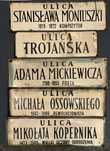 Tabliczki emaliowane z nazwami ulic