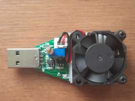 USB нагрузочный резистор с охлаждением 15Вт KRN нагрузка тестер