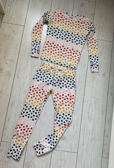 Piżama Old Navy 128 134 w serduszka gap dla dziewczynki dziewczęca
