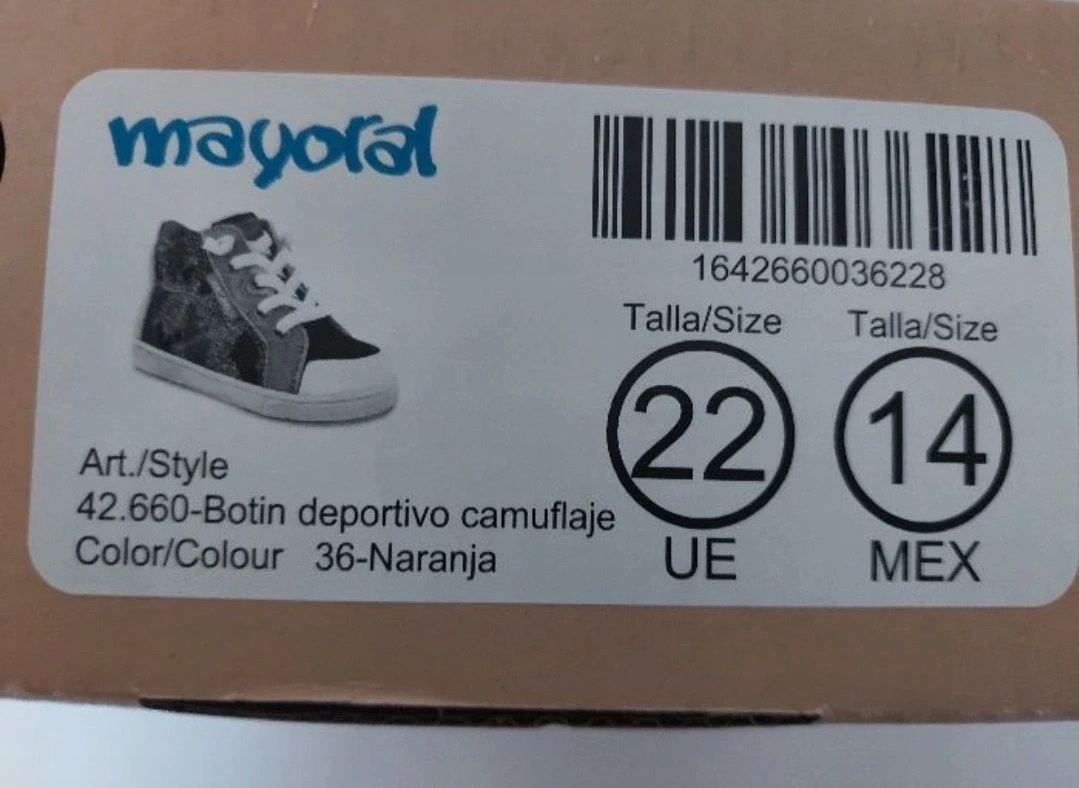 NOWE Buty Mayoral r 22 (wkł. 14 cm) Skóra Tenisówki Trampki Wiosna