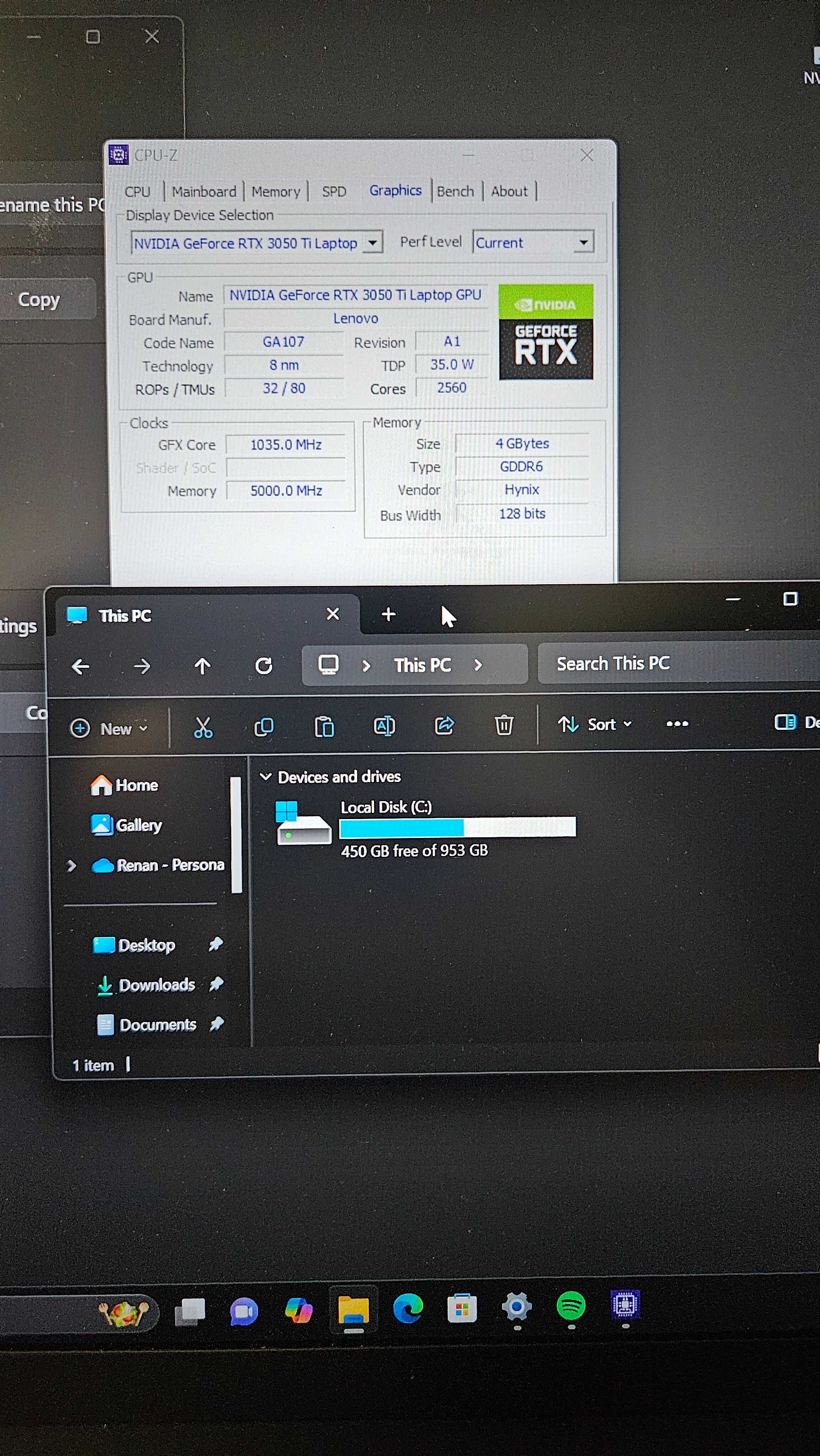ThinkPad X1 Extreme Gen 4 - i7 11gen 64gb RTX3050ti 1Tb