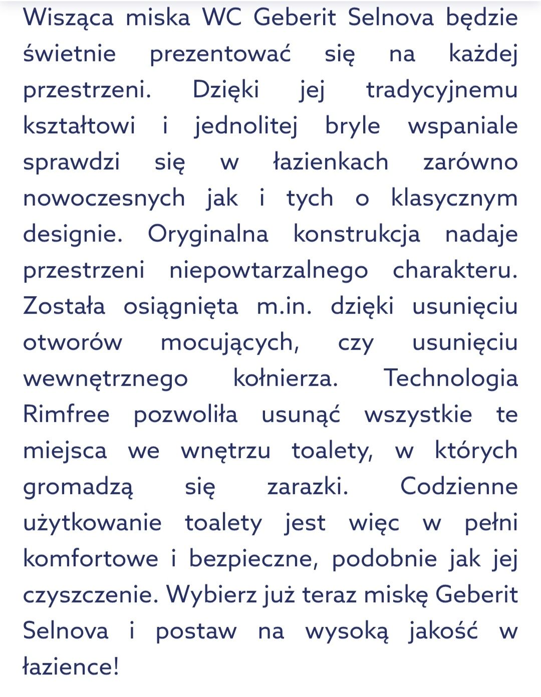 Geberit Selnova Rimfree Premium